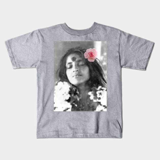 With earnestness, love and goodwill -Anandamayi Ma Kids T-Shirt by LivingWellness